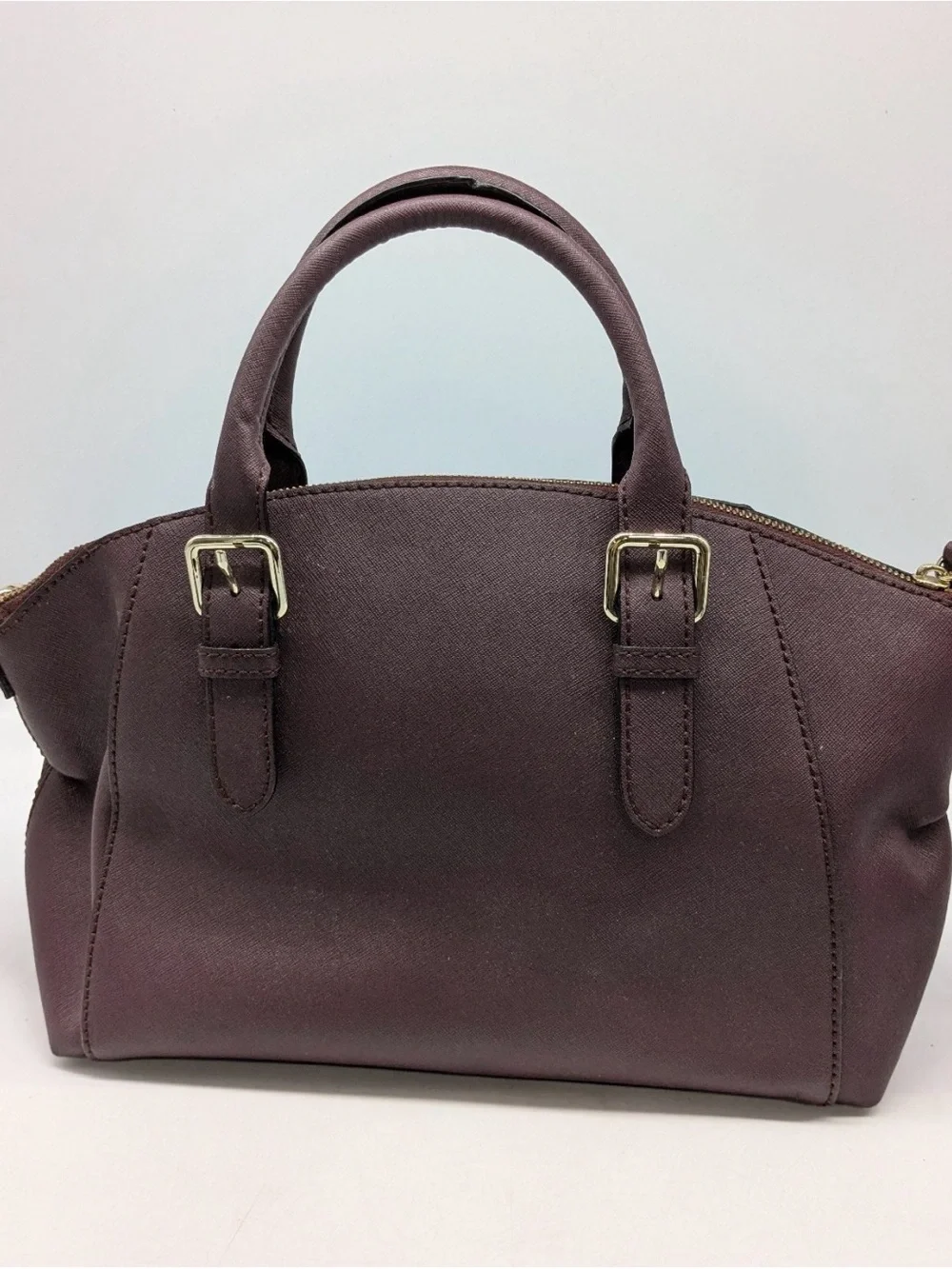 kate spade Plum-Red Dome Satchel with Gold Hardware